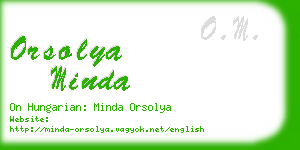 orsolya minda business card